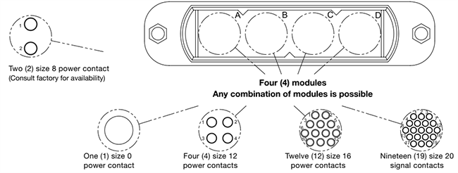 Positronic Connecteurs d'alimentation robustes Great Golden